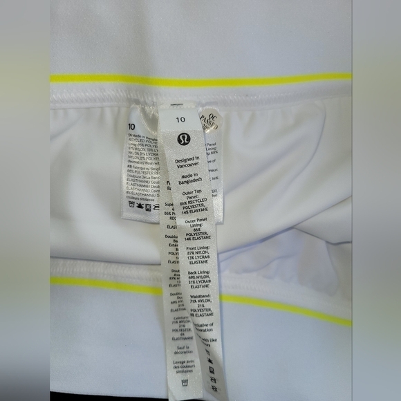 Lululemon Court Rival High-Rise Skirt Cross Court Wash Electric Lemon Wh… - Picture 10 of 15